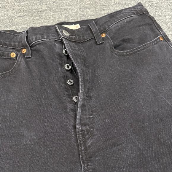 Levi's Premium Ribcage Bootcut Jeans Women 32 Black Premium Boot Western Stretch - Picture 10 of 12